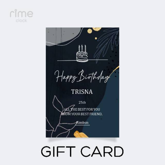 

Kartu Ucapan Tambahan Kado Gift Greeting Card RIME Hadiah Unik