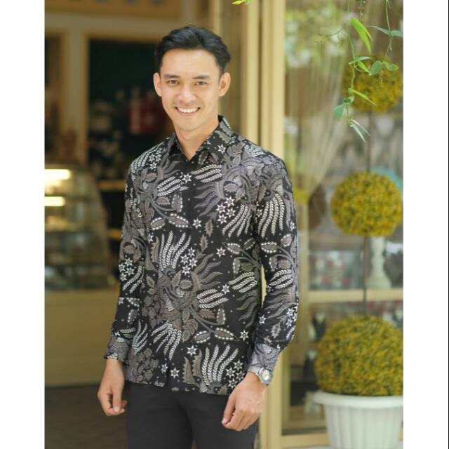 KEMEJA BATIK PRIA LENGAN PANJANG MODERN TERBARU REGULER SIZE M L XL XXL