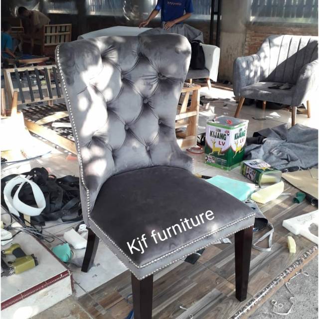 Kursi makan klasik mewah kursi makan minimalis kjf furniture