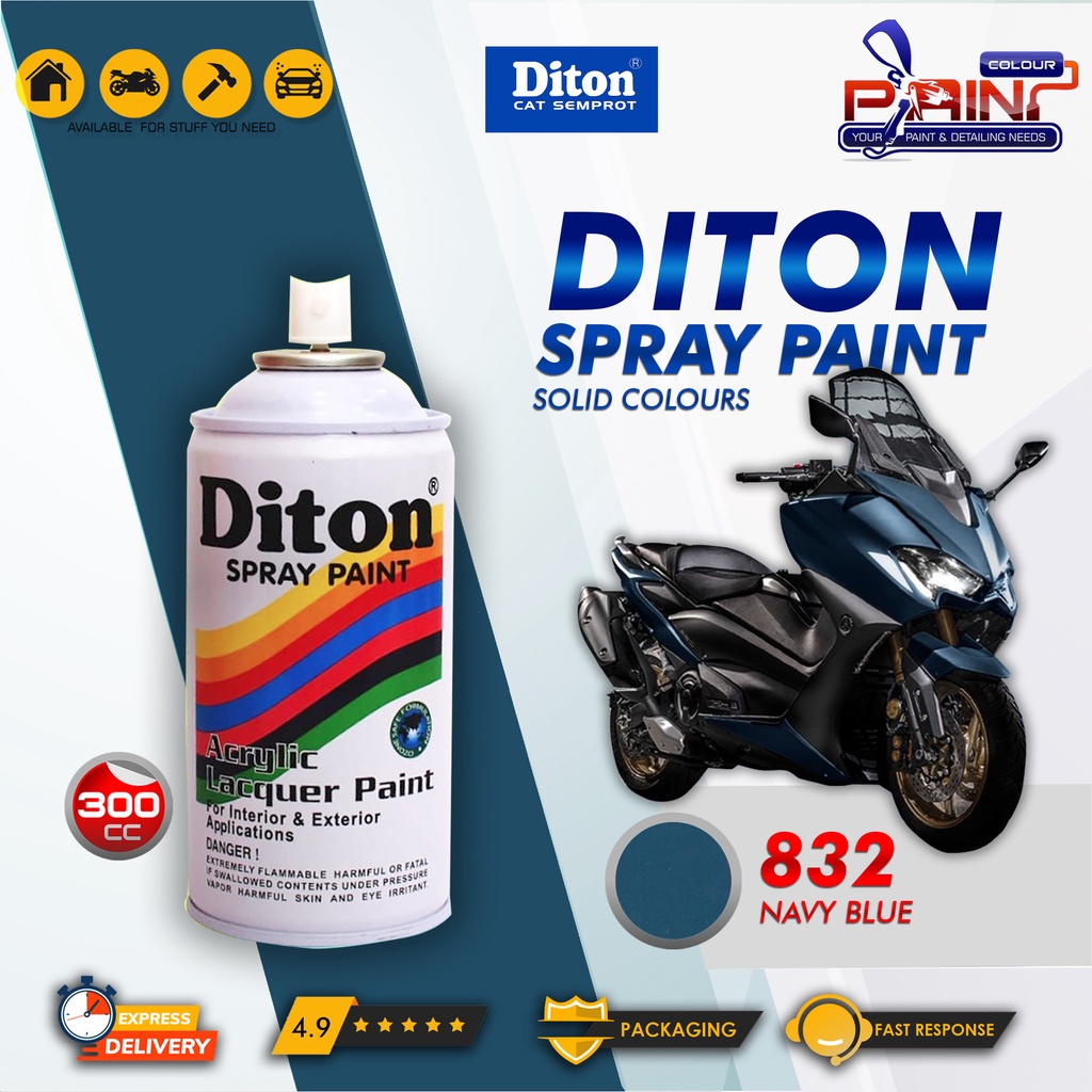 Diton 832 Navy Blue Cat Semprot/Pylox/Samurai Motor/Helm/Gundam