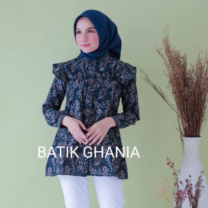LANGSUNG KIRIM.. COUPLE BATIK MODERN ATASAN BATIK WANITA TERBARU NY BATIK GHANIA