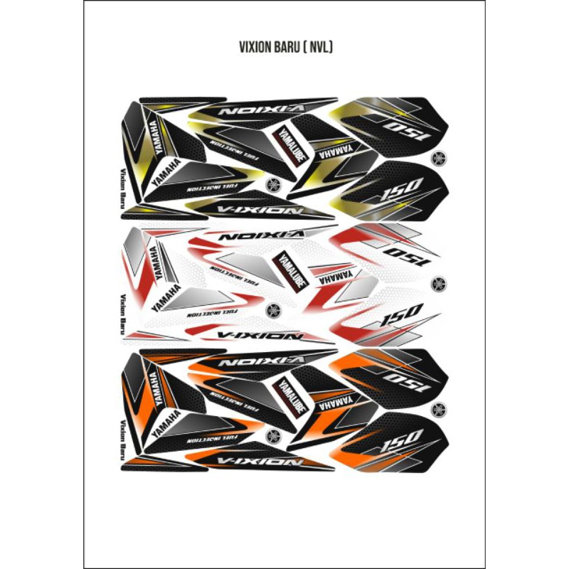 striping lis sticker variasi yamaha new vixion lightening (NVL)Baru yamalube