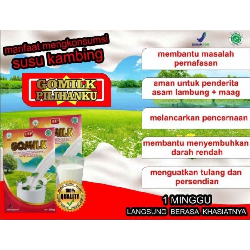 GOMILK Susu Kambing Etawa Plus Herbal 200 gram