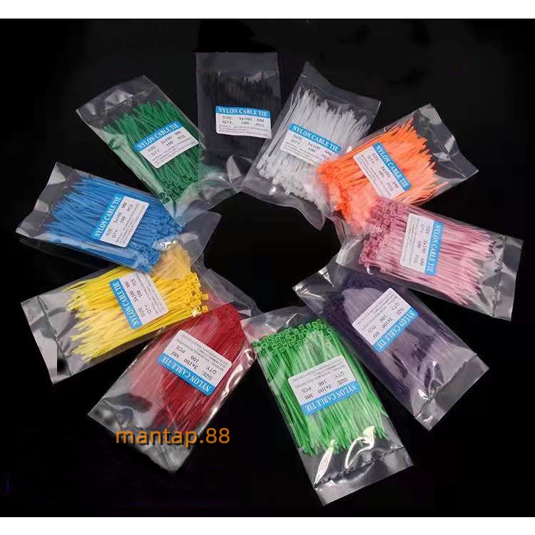 

kabel ties/kabel tis/cable tis 2.5*100MM (10cm) hitam/putih/warna warni isi 100pcs