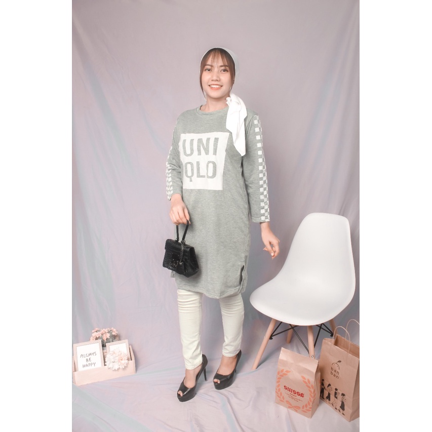 [12.12] RX FASHION - TUNIK UNIQLO - FASHION DRESS WANITA