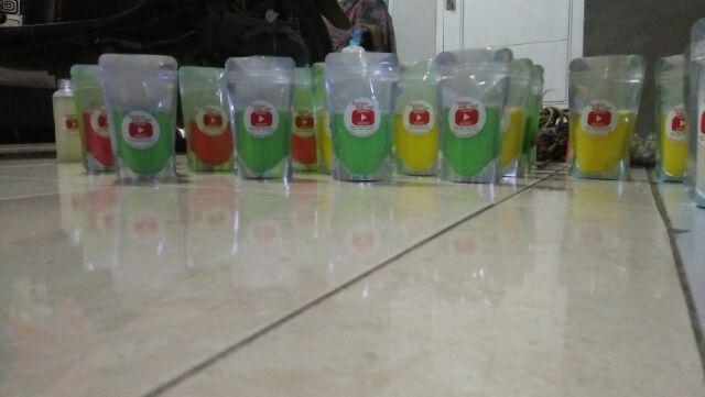 Standing Pouch Plastik Kemasan Kopi Snack Ziplock Klip Foil Kombi Hijau Dan Merah 150g