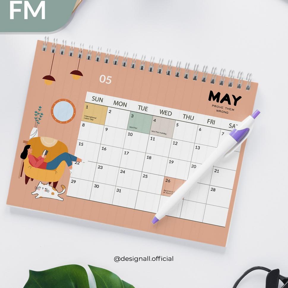 

RWM Designall Kalender Meja / Kalender Duduk Aesthetic Tahun 2022 Spiral FM☌ღ (Harga Promo)Harga murah ☌