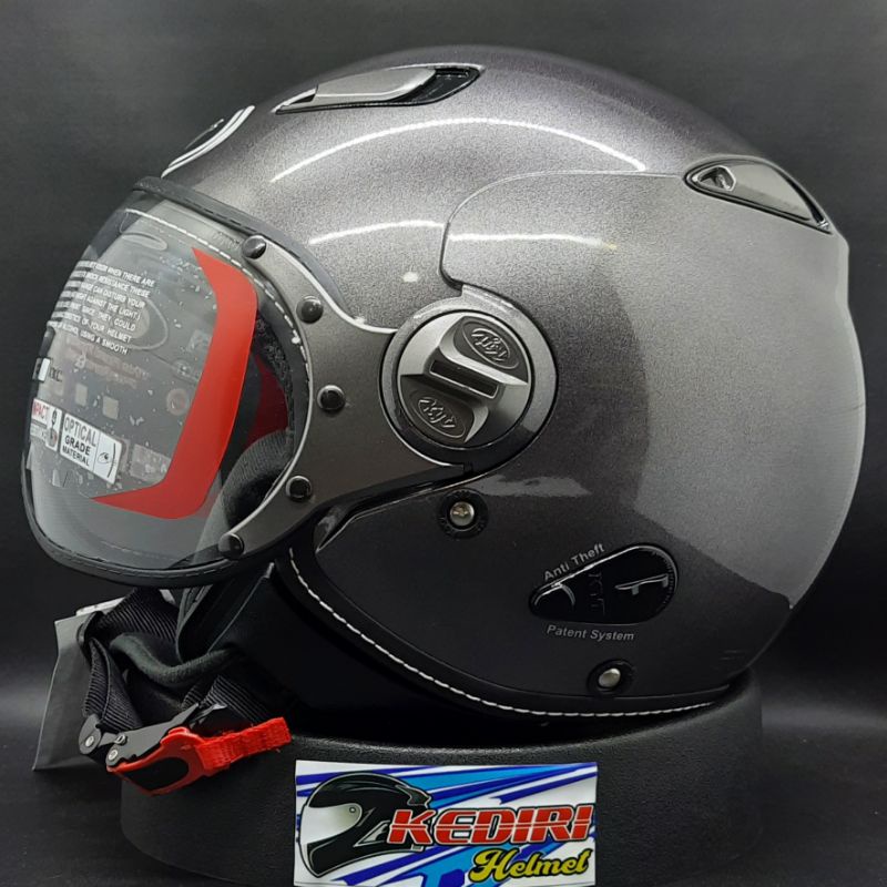 Helm KYT Elsico solid polos-Gunmetal
