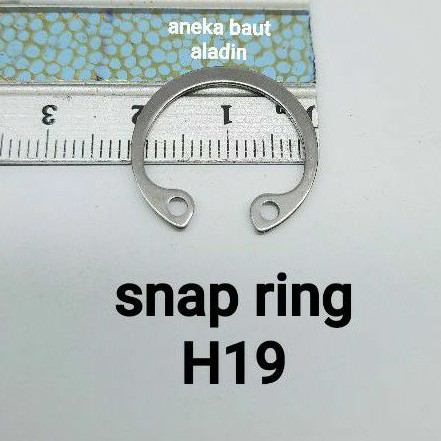 snap ring H19 stainless isi 2pcs