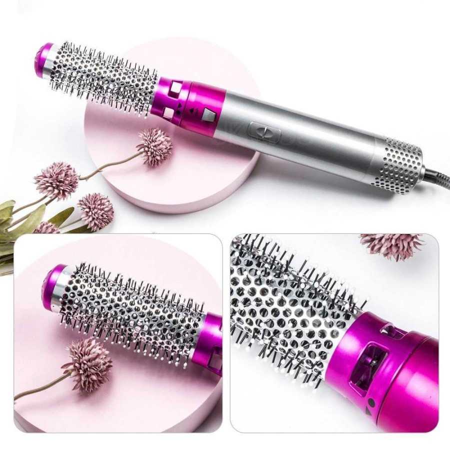 Sisir Panas 5 in 1 Pelurus Pengkriting Rambut Hair Comb - IV276 - Gray