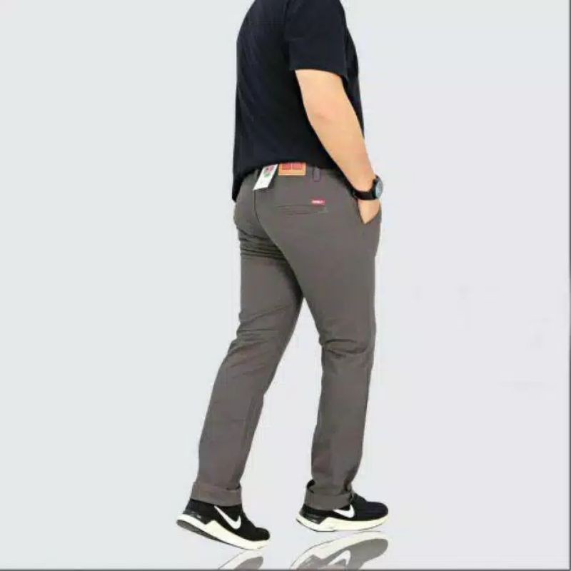 CELANA PRIA CHINO Slim fit Panjang Kerja kantor Santai Liburan Cowok