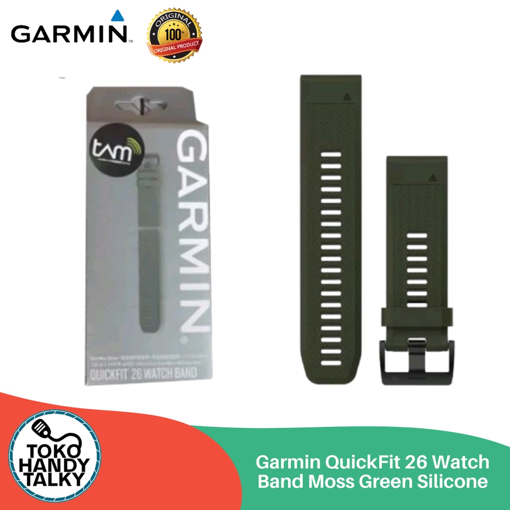 GARMIN QUICKFIT 26 WATCH BAND MOSS GREEN SILICONE NEW