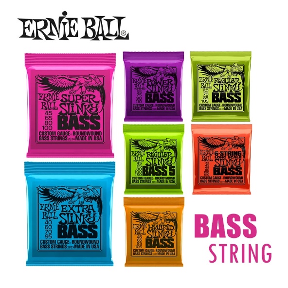 Senar Bass Ernieball Slinky 4 &amp; 5 Senar Ernie Ball Bass Guitar Slinky