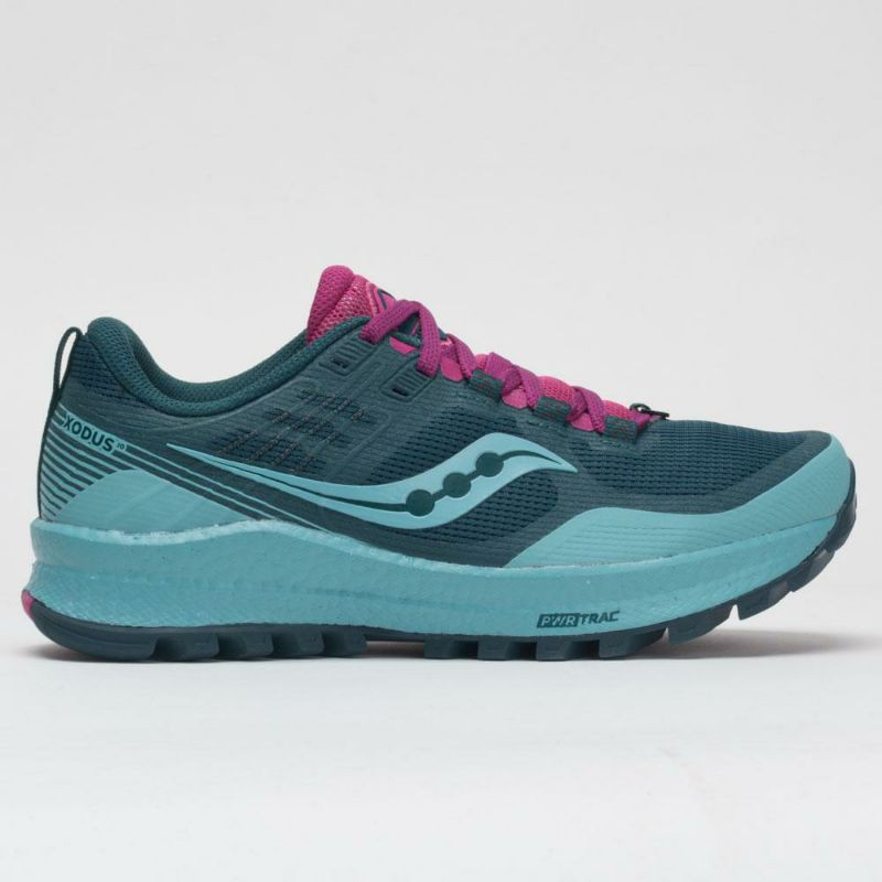 Sepatu Lari Trail Running Saucony Xodus 10 Original - Marine Fuchsia