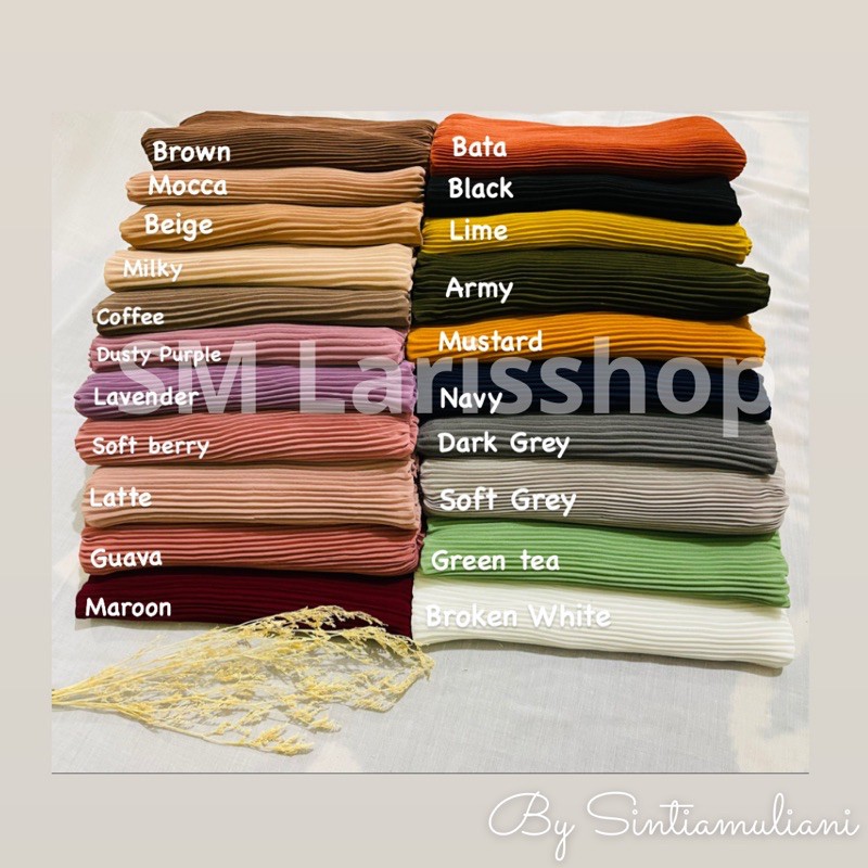 BEST SELLER Pashmina Plisket  Premium Quality Cerutty Babydoll 180 x 75 cm