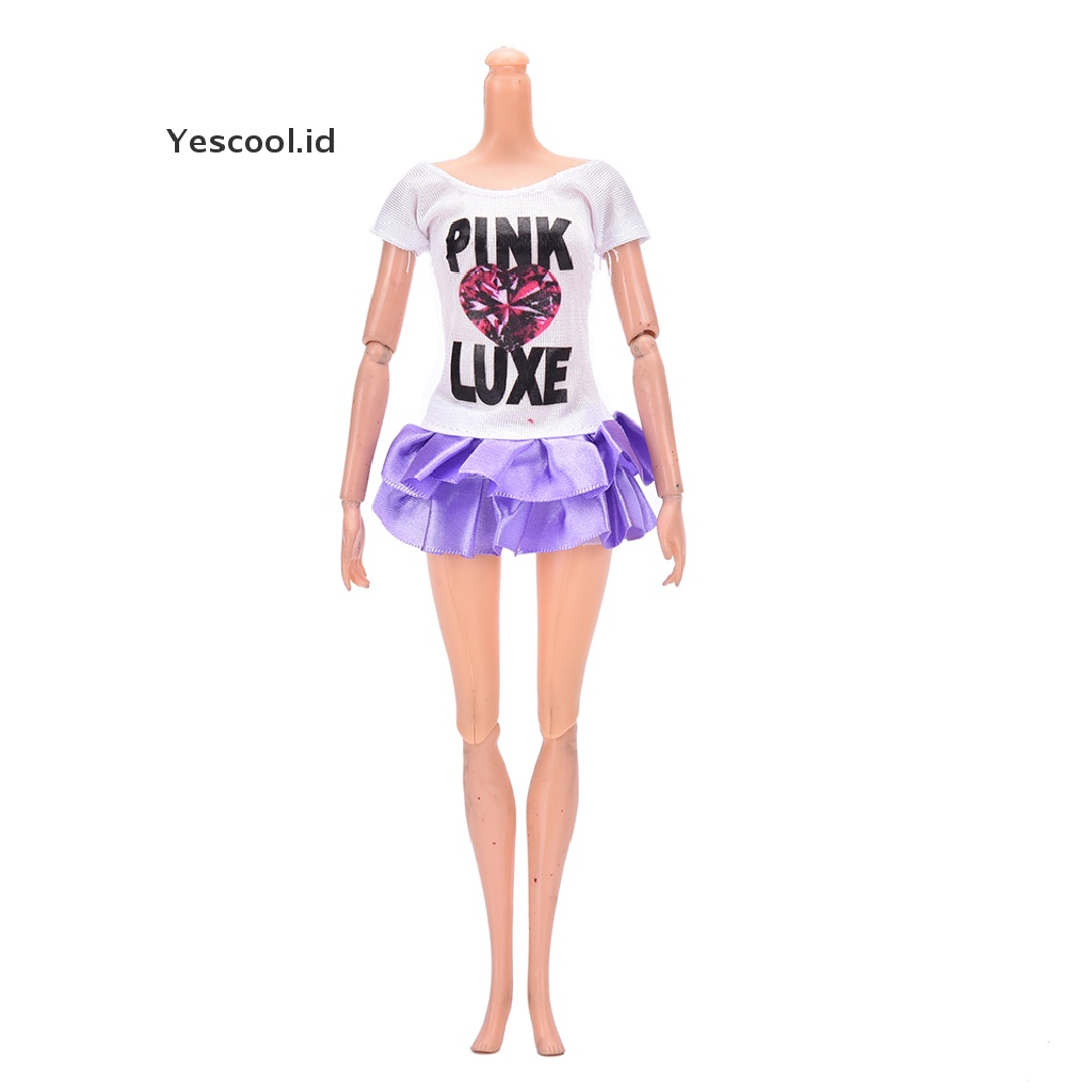 【Yescool】  Fashion Handmade Dresses Clothes For Barbie Doll Style Gifts Random Set hot .