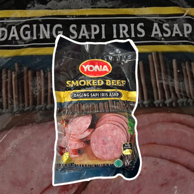 

Yona smoked beef daging sapi asap 250 gram isi 12 slice