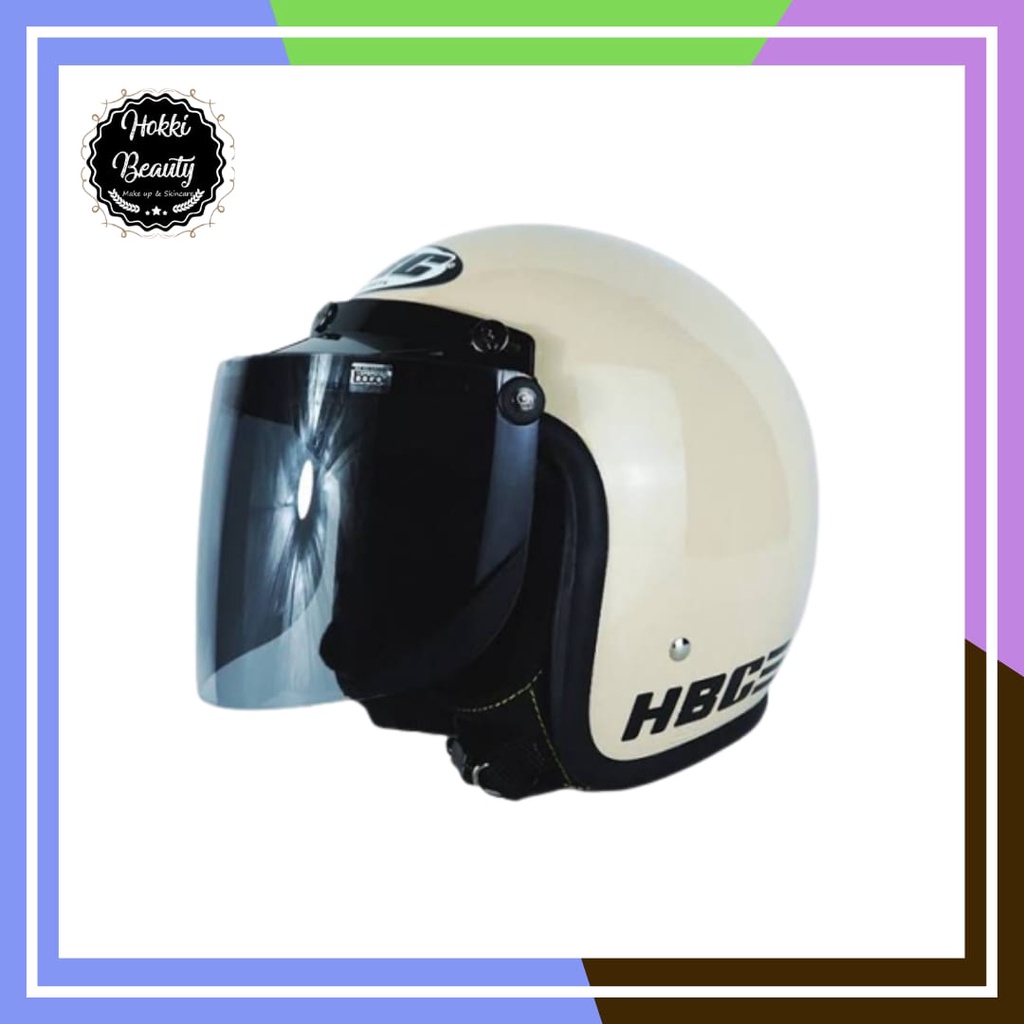 HELM BOGO  DEWASA  RETRO PRIA WANITA SAMA KACA