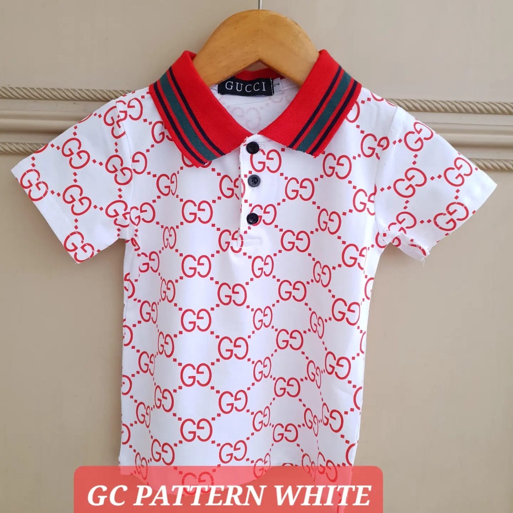 GC PATTERN POLO TOP BAJU KAOS KERAH POLO ANAK COWOK IMPOR KATUN ADEM