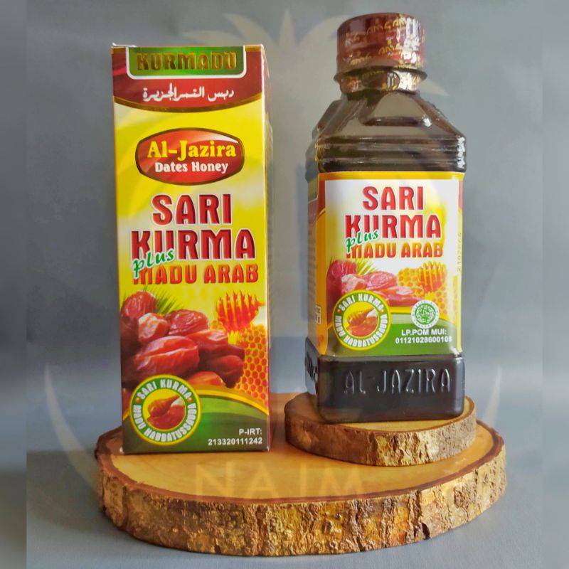 SARI KURMA AL-JAZIRA Plus Madu Arab [ Promo Spesial Shopee! ] Honey Dates Sari Kurma plus Madu Arab &amp; Habbatusauda Halal Minuman Sari Buah Kurma Lezat Bermanfaat Untuk Kesehatan dan Tenaga Serta Energi biidznillah inshallah