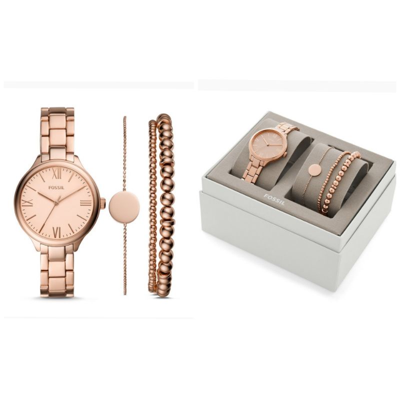 JAM TANGAN WANITA BRANDED ORIGINAL - FOSIL BQ3543SET