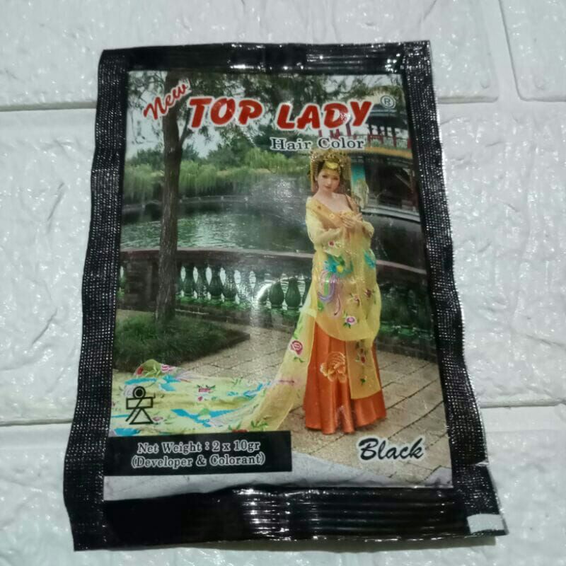 Top Lady Hair Dye Shampo/Hair Color 3GR/2X10/2X20GR 1 - 6 Sachet