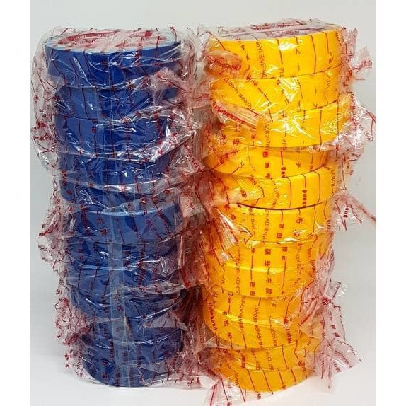 

HJK 1 Lusin Lakban Kain hitam Warna 1" Inch x 10Y Sazanami Cloth Tape