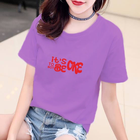 YOURSTYLE1119 - KAOS IT'S OKE NOT TO BE OKE BAJU KAOS WANITA DISTRO UNISEX OVERSIZE JUMBO KEKINIAN TERLARIS