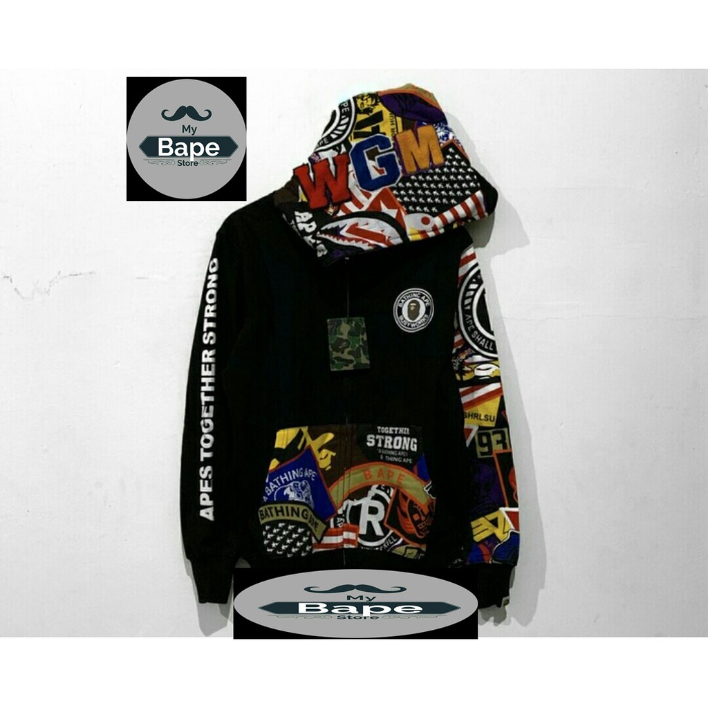 jaket bape shark ori