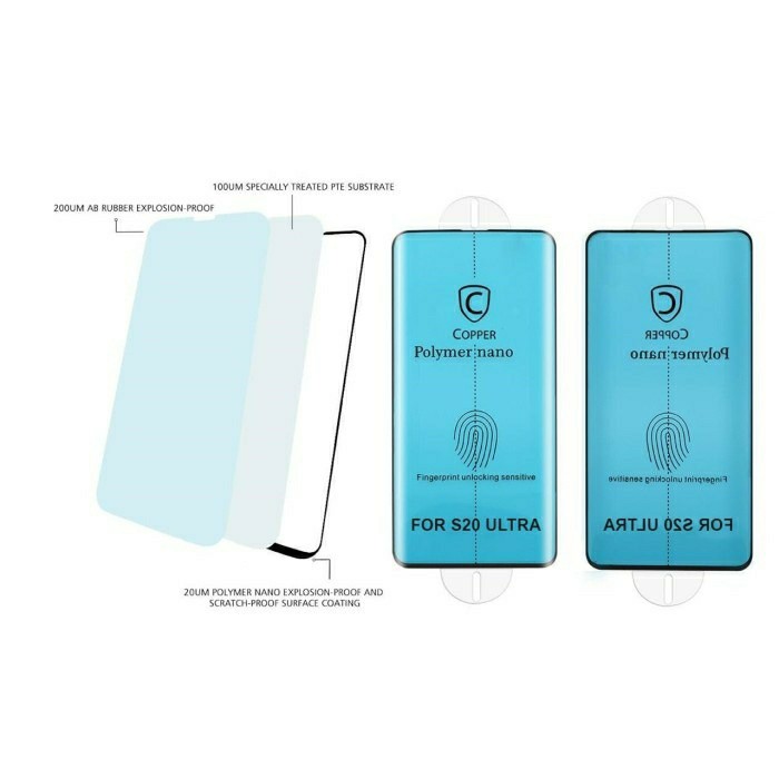 Samsung S20 Ultra POLYMER NANO Screen Protector 9H Sensitive Fingerprint Anti Gores Hydrogel