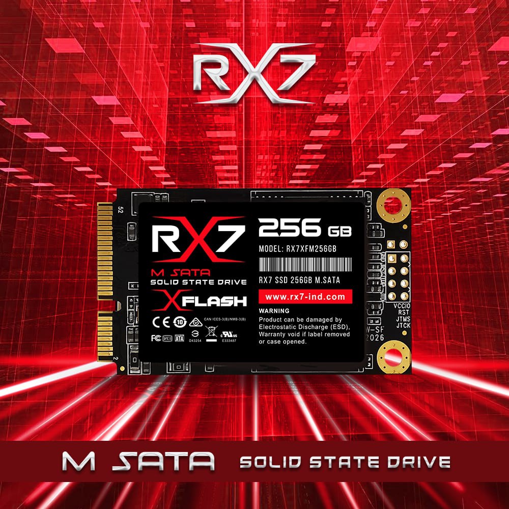 SSD MSATA / M.SATA / M SATA 256GB RX7 RESMI (GARANSI 3 TAHUN)