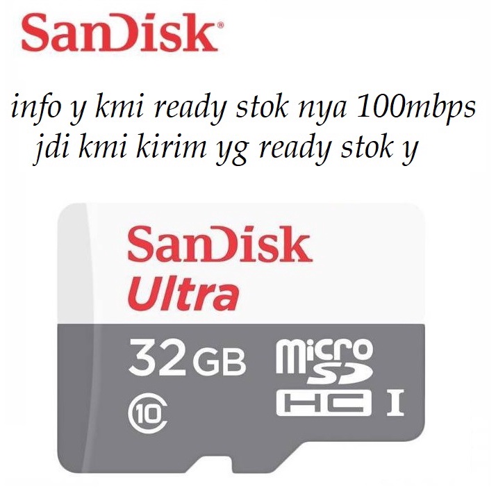 Micro SD 32GB 80Mbps CLASS 10 MicroSD Original sandisk ultra