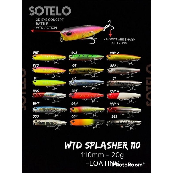 LURE PENCIL SOTELO 85MM 10G, 110MM 20G/ MINNOW PENCIL SPLAESHER