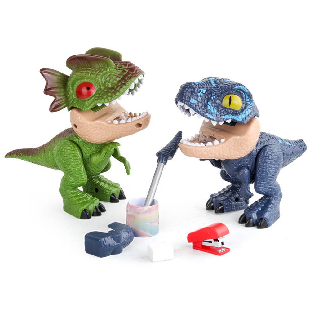 Preva Stationery Set Mainan Alat Belajar Untuk Anak Stapler Penggaris Eraser Patung Dinosaurus