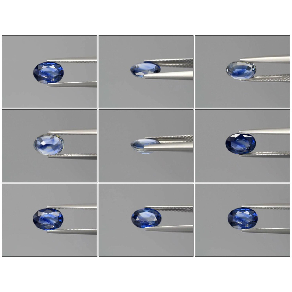 Certified Oval 1.11Cts  7x5x3.1mm Natural Normal Heated Blue Sapphire Madagascar SH161