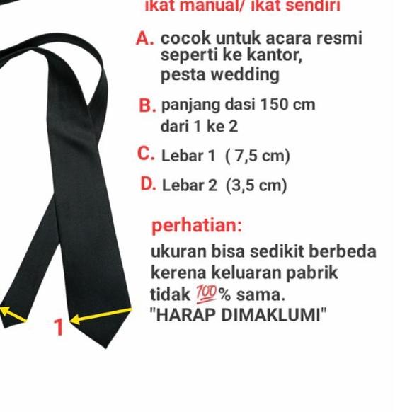 ❊ dasi hitam merah maron biru navy gold abu-abu hijau kuning orange peach bata dasi kantor pria polo