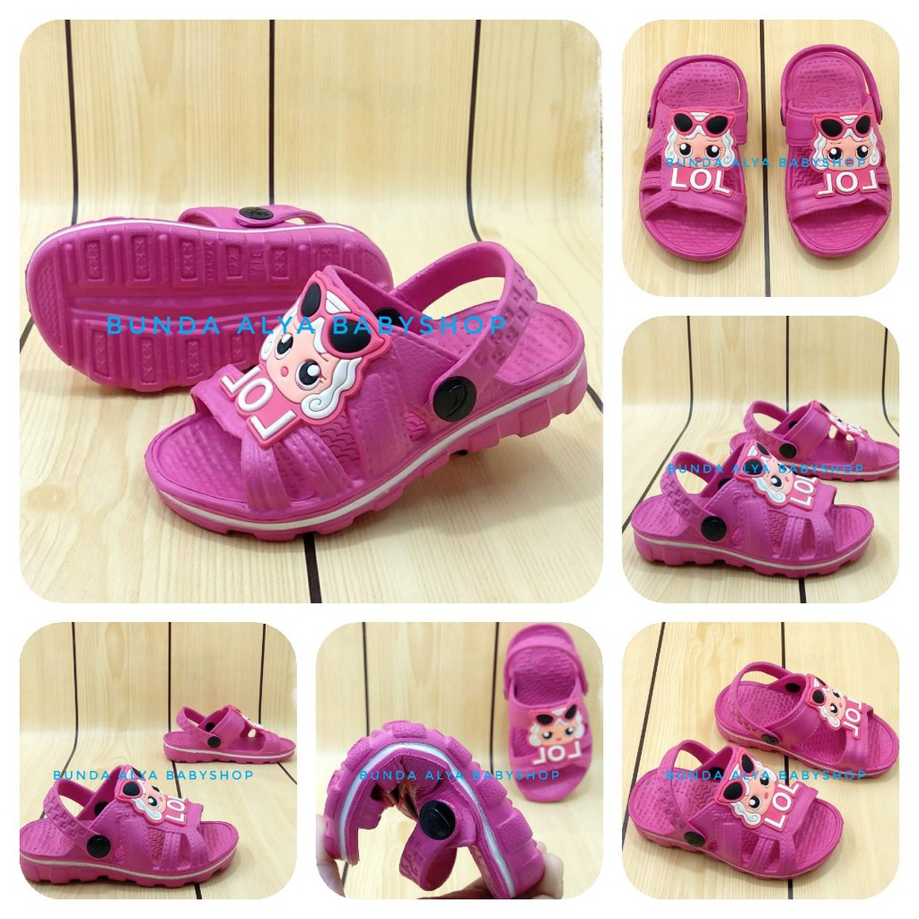 Sandal Bayi Perempuan Usia 6 Bulanan Size 19 Karet Anti Licin - Sepatu Sandal Anak Karet FANTA