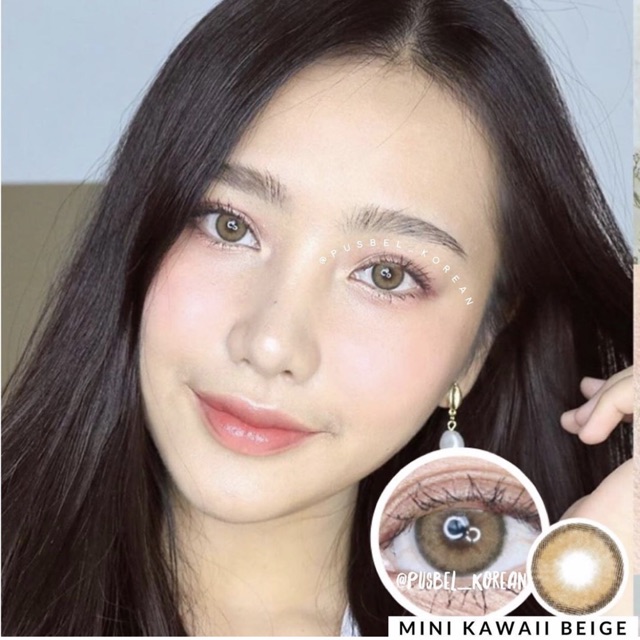 Mini kawaii charcoal nude beige olive softlens idol roze airy