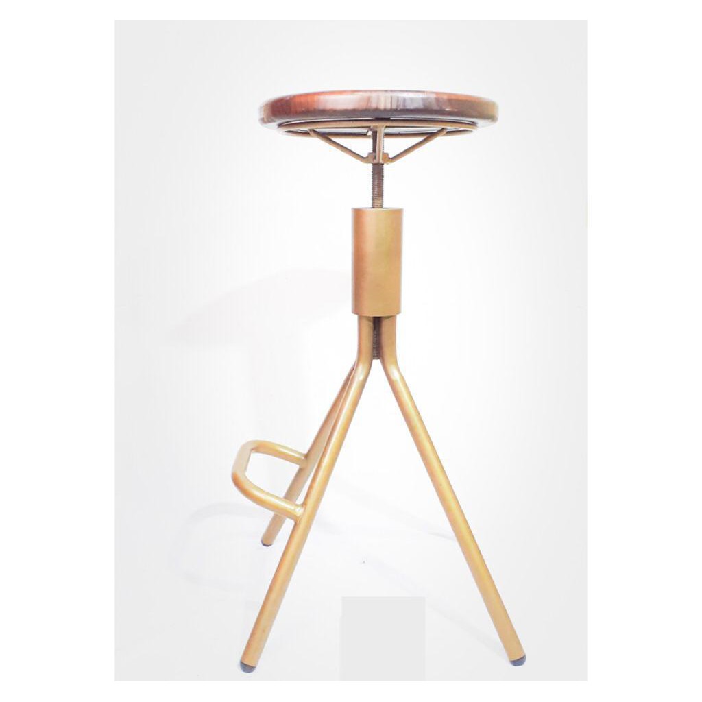 KURSI BAR BESI KAYU SOLID