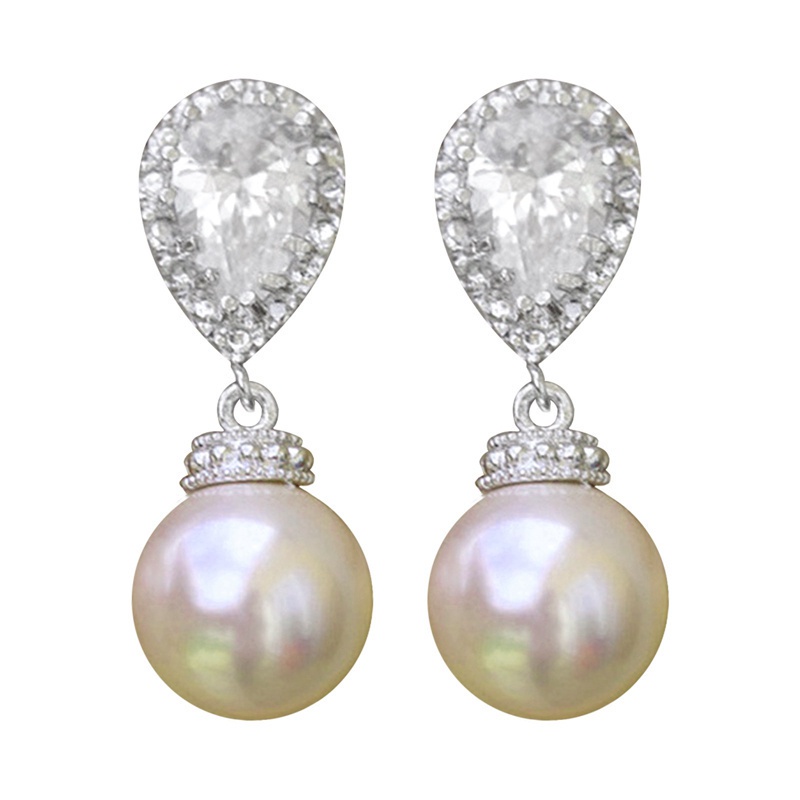 Aesthetic Simulated Pearl Earrings White/Pink Colors Elegant Women Accessories For Wedding Engagement New Fashion Jewelry