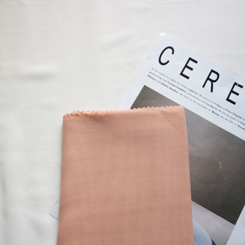 Bella Square Lasercut premium | hijab potton lasercut | pollycotton-LC Nude