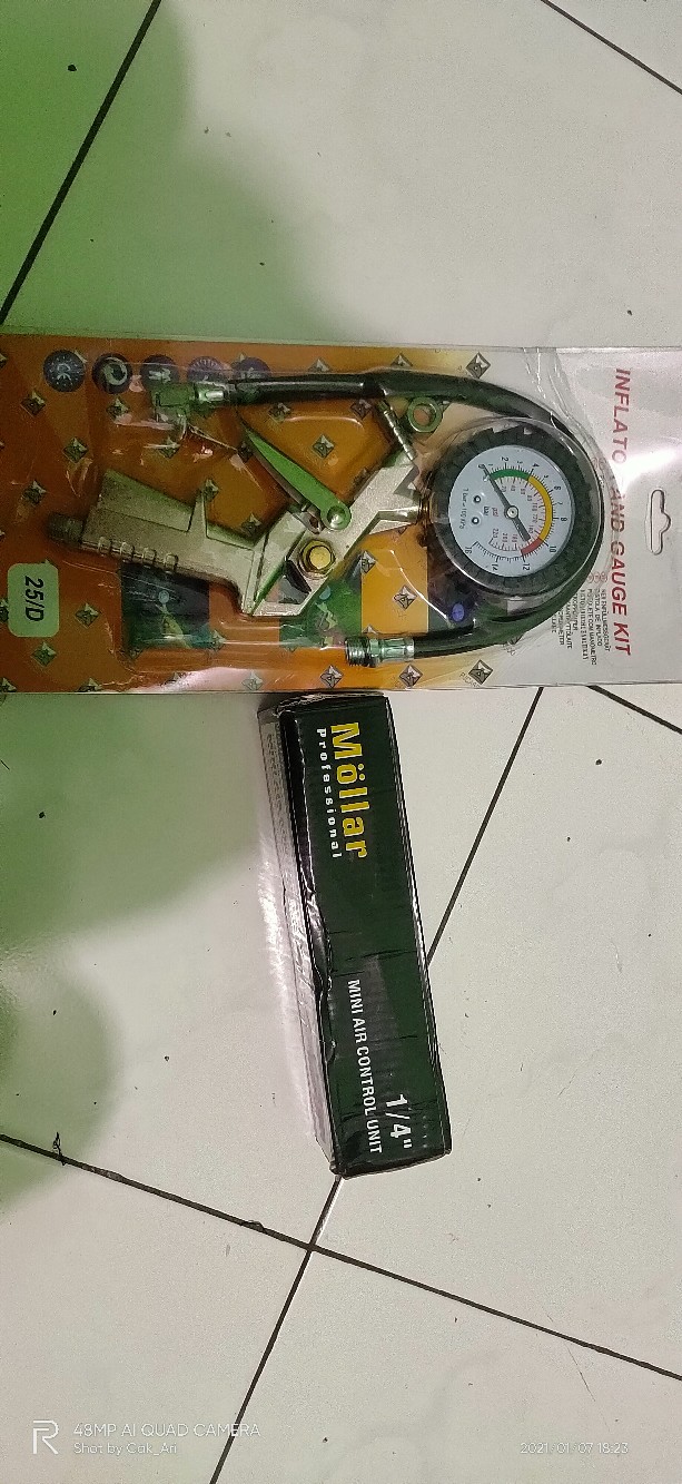 Nipple / Nepel Selang Drat Luar Kuningan 1/4 X 5/16