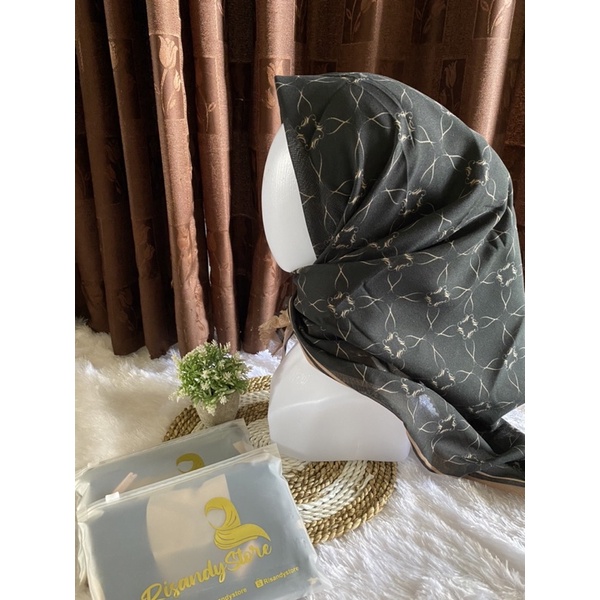 (A) HijabSegiempat Motif Premium free pouch