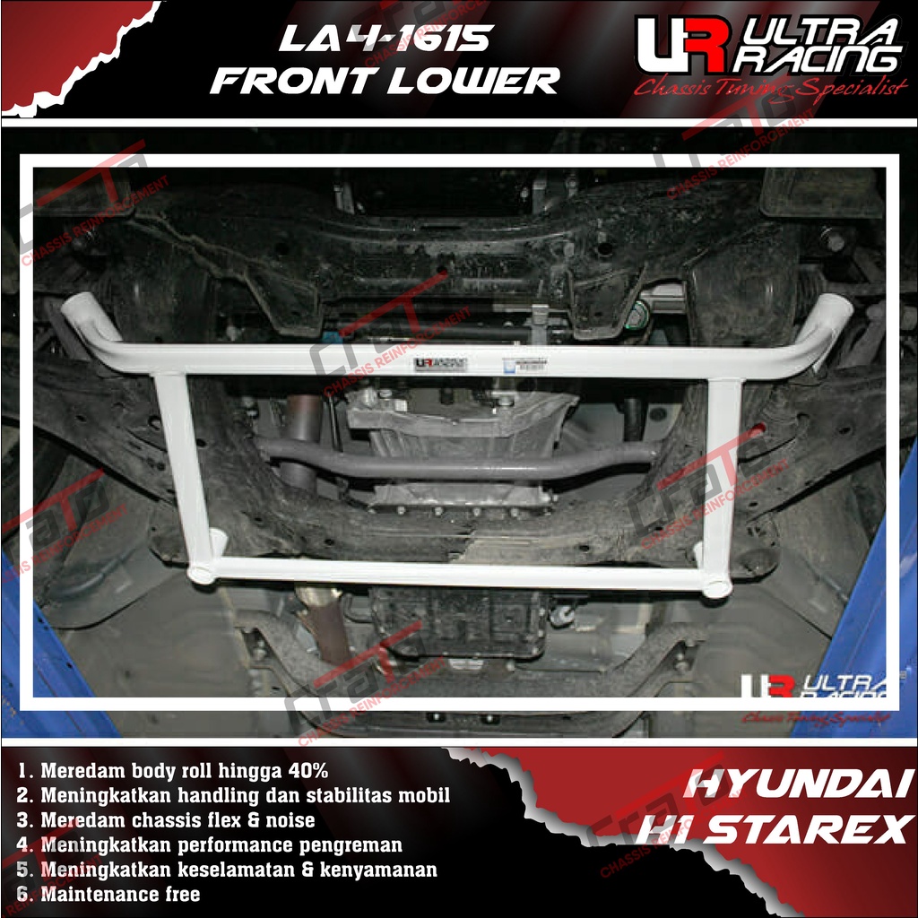 Aksesoris Stabiliser ULTRA RACING Safety Bar - Front Lower Bar 4 Points - Hyundai H1 H 1 H-1 Starex 