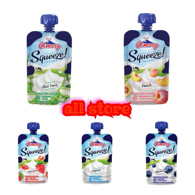 

Cimory yougurt Squeeze Original,Peach Blueberry,Stroberry,Aloe vera 120g