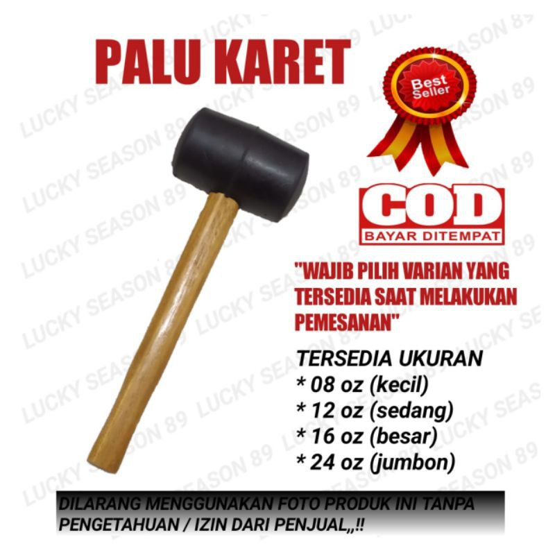 Palu Karet 4 Ukuran /Palu Pasang Keramik/Palu Karet Murah