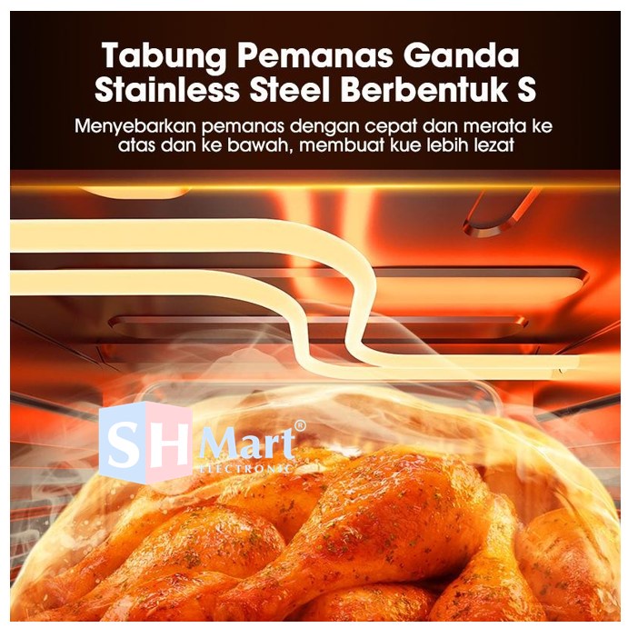SAMONO Oven Elektrik Listrik 12 Liter Kontrol Timer Pemanas Samono SW-EOG 750 WATT (MEDAN)