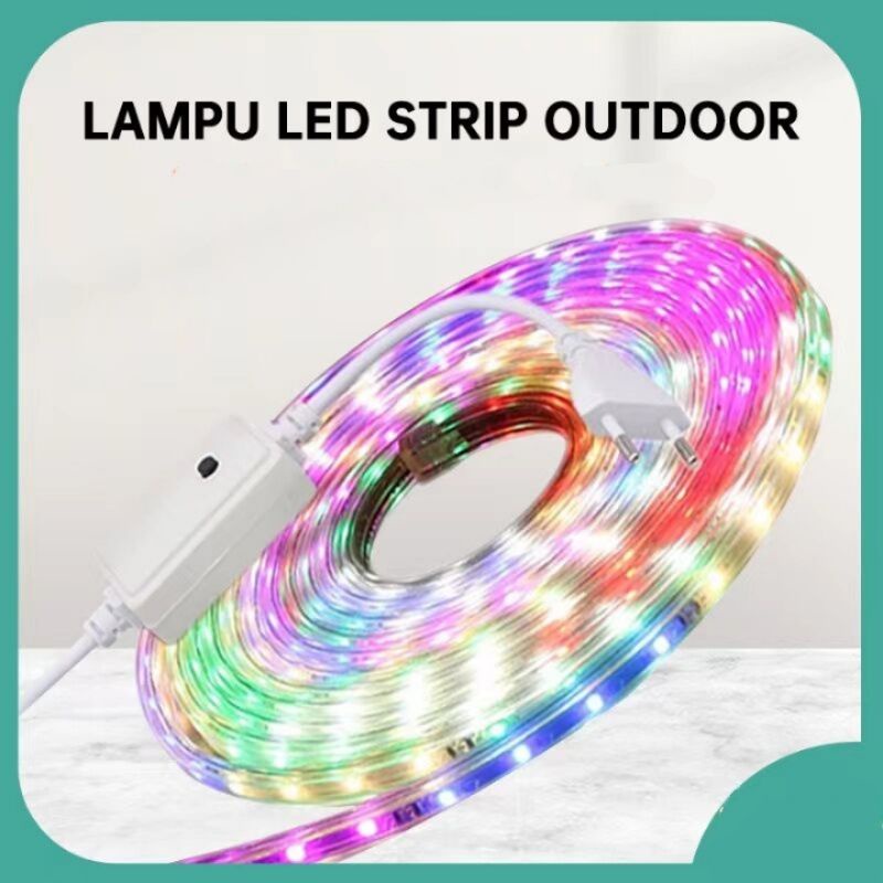 Lampu LED Strip Selang 2835 8M / LED Strip Warna Warni / Lampu LED Hias RGB Warna Warni / Lampu Outd