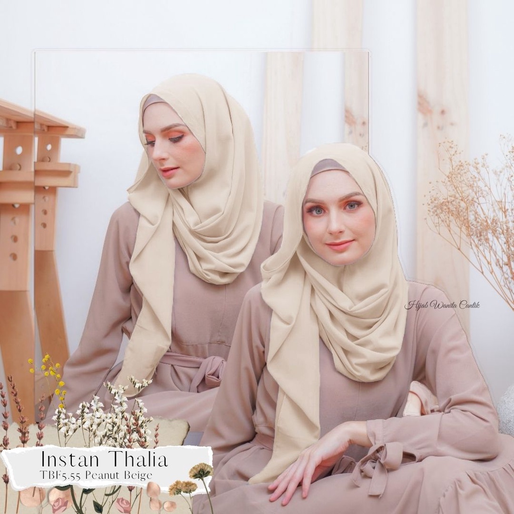 Hijabwanitacantik - Instan Thalia | Hijab Instan | Jilbab Instan-Peanut Beige
