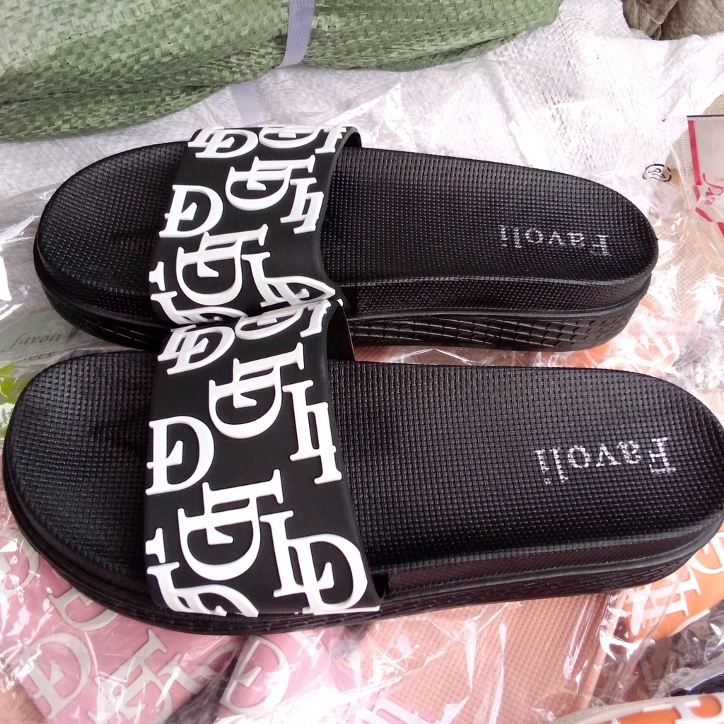 Sandal selop Wanita Fashion Import 2353-1 size 37-40/sandal selop wanita